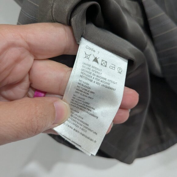 manoukian Lined Striped Pencil Skirt Tan Size 38 (France) Size 6 - Picture 4 of 4